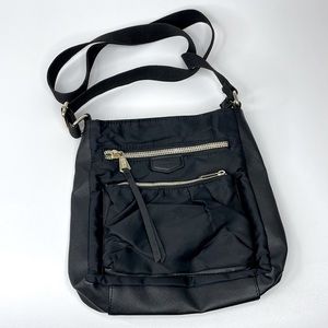 Aimee Kestenberg Tyler Nylon Crossbody Bag black and gold